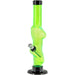 JM Plastics 8" Acrylic Lady Contour Bong in Illuminati Green, front view on white background