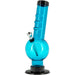 JM Plastics Acrylic Angled Neck Straight Tube Bubble Bong in Ice Blue, 9-12 Inch Options