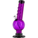 JM Plastics Acrylic Angled Neck Straight Tube Bubble Bong in Purple, 9-12 Inch Options