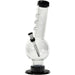 JM Plastics Acrylic Angled Neck Bubble Bong in Grey, 9-12 Inch Options, Front View on White Background