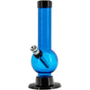 JM Plastics 6" Acrylic Bubble Bong in Blue - Front View on White Background