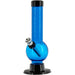 JM Plastics 6" Acrylic Bubble Bong in Blue - Front View on White Background