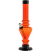JM Plastics 8" Acrylic Blossom Bong in Red, Front View, Durable with Easy Grip Design