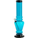 JM Plastics 12" Acrylic Vase Base Bong in Ice Blue, Front View, Durable Water Pipe