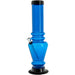 JM Plastics 12" Acrylic Vase Base Bong in Blue - Front View on White Background