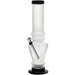 JM Plastics 12" Acrylic Vase Base Bong in Grey, front view on seamless white background