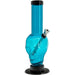 JM Plastics Acrylic Skull Bong in Ice Blue, 9-12" Tall with Sturdy Base - Front View