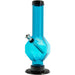 JM Plastics Acrylic Diamond Bong in Ice Blue, 9-12" Tall, Front View on White Background