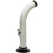 JM Plastics 10'' White Acrylic Curved Tube Bong, Side View on Seamless White Background