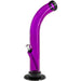 JM Plastics 10'' Acrylic Curved Tube Bong in Purple - Side View with Sturdy Base