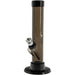 JM Plastics 6" Acrylic Straight Tube Bong in Black, Front View with Sturdy Base