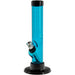 JM Plastics 6" Acrylic Straight Tube Bong in Ice Blue with sturdy base and clear chamber view