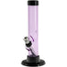 JM Plastics 6" Acrylic Straight Tube Bong in Pink, Front View on White Background