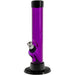 JM Plastics 6" Acrylic Straight Tube Bong in Purple - Front View with Sturdy Base