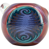 Chris Lezak Reversal and Opal Marble Glass Spoon Pipe, Heady Borosilicate Glass, Top View