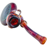 Chris Lezak Wig Wag Blue Wave Reversal Sherlock Glass Pipe, Borosilicate, Side View