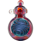 Lezak Glass Wig Wag Blue Wave Sherlock Pipe, Borosilicate, Front View