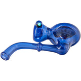 Chris Lezak Wig Wag Rainbow Reversal Sherlock Glass Pipe, Borosilicate, Side View