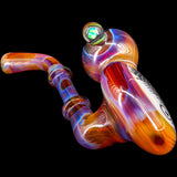 Lezak Glass Black and White Reversal Disc Sherlock Pipe with Borosilicate Design