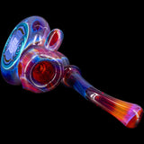 Lezak Glass Wig Wag Reversal Sherlock Hand Pipe with Borosilicate Glass, Side View