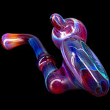 Lezak Glass Wig Wag Reversal Sherlock Glass Pipe with Vibrant Swirl Patterns