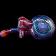 Chris Lezak Wig Wag Reversal Sherlock Glass Pipe with Intricate Colorful Design