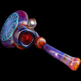 Lezak Glass Wig Wag Blue Wave Reversal Sherlock Pipe, Borosilicate, Side View