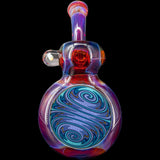 Lezak Glass Wig Wag Blue Wave Reversal Sherlock Pipe, Borosilicate, Front View