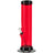 JM Plastics Acrylic Straight Tube Bong in Red, Front View, Durable Water Pipe, Easy to Clean