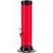 JM Plastics Acrylic Straight Tube Bong in Red, Front View, Durable Water Pipe, Easy to Clean