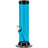 JM Plastics Acrylic Straight Tube Bong in Ice Blue, 15" Tall, Front View on White Background