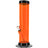 JM Plastics Acrylic Straight Tube Bong in Vibrant Orange, 15 Inch Tall Variant, Front View