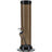 JM Plastics Acrylic Straight Tube Bong in Black, 15" Tall Variant, Front View with Clear Bowl