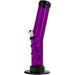 JM Plastics Acrylic Angled Straight Tube Bong in Purple, 9-12 Inch Options, Front View