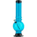 JM Plastics Acrylic Bubble Base Bong in Ice Blue, 12-15 Inch Options, Front View