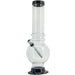 JM Plastics Acrylic Bubble Base Bong in Grey, 12"-15" Options, Front View on White Background