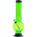 JM Plastics Acrylic Bubble Base Bong in Illuminati Green, 12-15 Inch Options, Front View