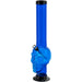 JM Plastics Acrylic Skull Chamber Bong in Blue, 12-15" Tall, Front View on White Background