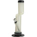 JM Plastics Acrylic Kink Neck Bong in White, 9-12 Inch Options, Side View on Seamless White Background