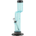 JM Plastics Acrylic Kink Neck Bong in Light Blue, 9-12 Inch Options, Front View on White Background