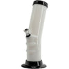 JM Plastics Acrylic Bent Neck Bong in White, 9-12 Inch Options, Side View on White Background
