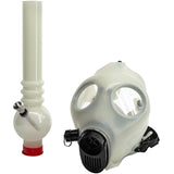 JM Plastics Acrylic Glow In The Dark Gas Mask with Bubble Diffuser and Detachable Bong