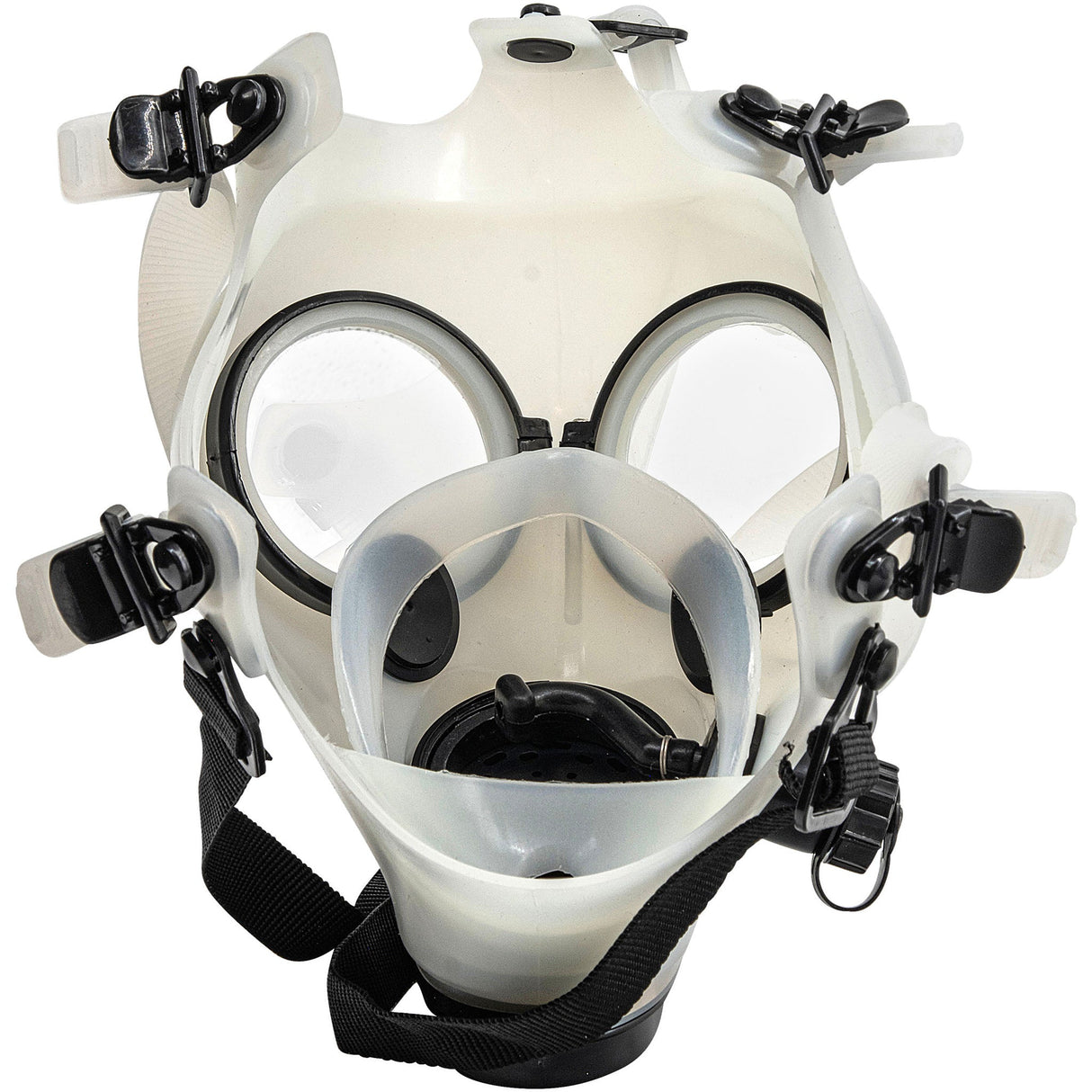 JM Plastics Acrylic Glow In The Dark Skull Diffuser Gas Mask for Dry Herbs, Front View