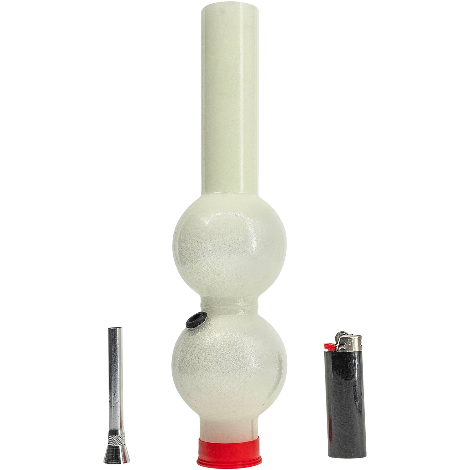 JM Enterprises acrylic diffuser tube shown beside a metal dabber tool and lighter for size reference