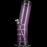 JM Plastics Acrylic Bent Neck Bong in Purple, 9-12" Tall, Durable Water Pipe - Side View