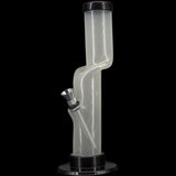 JM Plastics Acrylic Kink Neck Bong in Clear - 9-12" Tall Water Pipe Side View