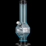 JM Plastics Acrylic Diamond Bong in Blue - Front View with Sturdy Base and Clear Tube