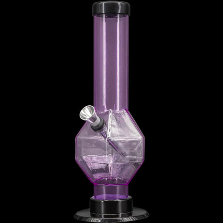 JM Plastics 9-12" Acrylic Diamond Bong in Purple - Durable with Easy Grip Design