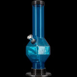 JM Enterprises Acrylic Diamond Bong in Blue - Durable 9-12" Water Pipe Front View