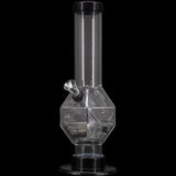 JM Plastics Acrylic Diamond Bong in Clear - Front View with Durable Design